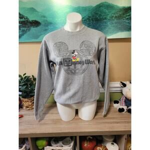 Walt Disney World Grey Sweatshirt Crewneck Mickey Mouse Size Small‎